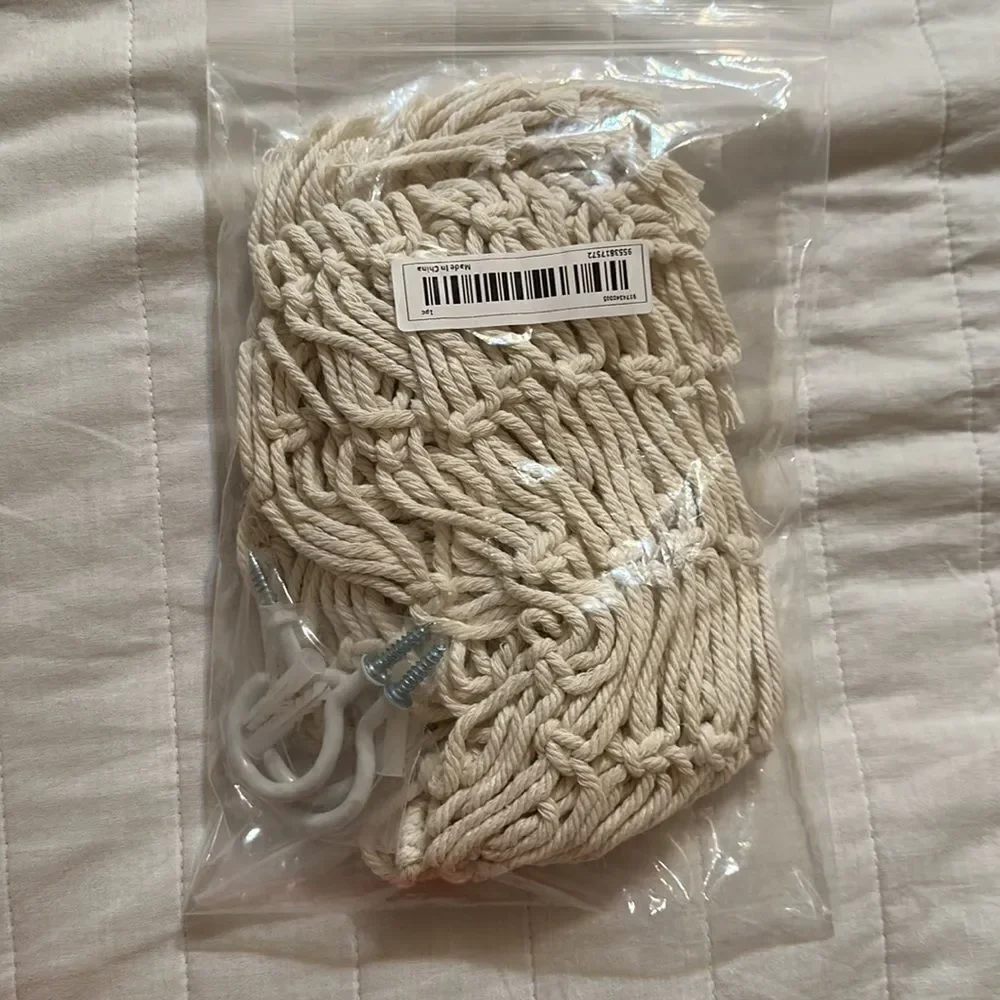 Macrame Hanging Stuffed Animal Hammock Storage